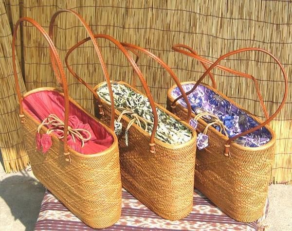 アタバッグ／No.12】〜バリ島のかごバッグ〜〈セミショルダー 大型 大