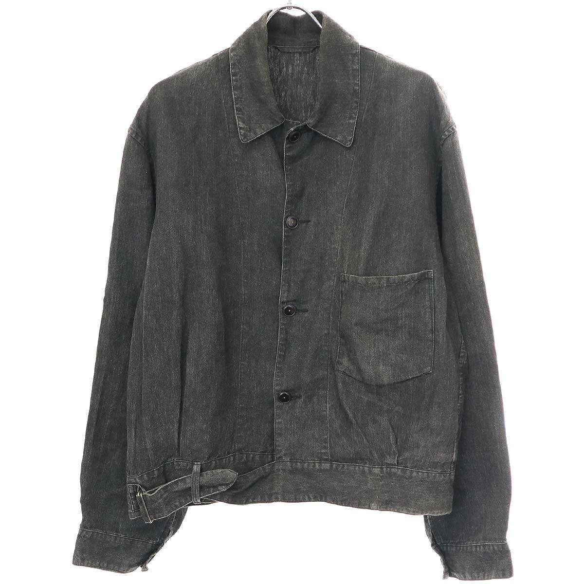 COMOLI コモリ 19SS リネンベルテッドジャケット P01-01010 グレー 3 