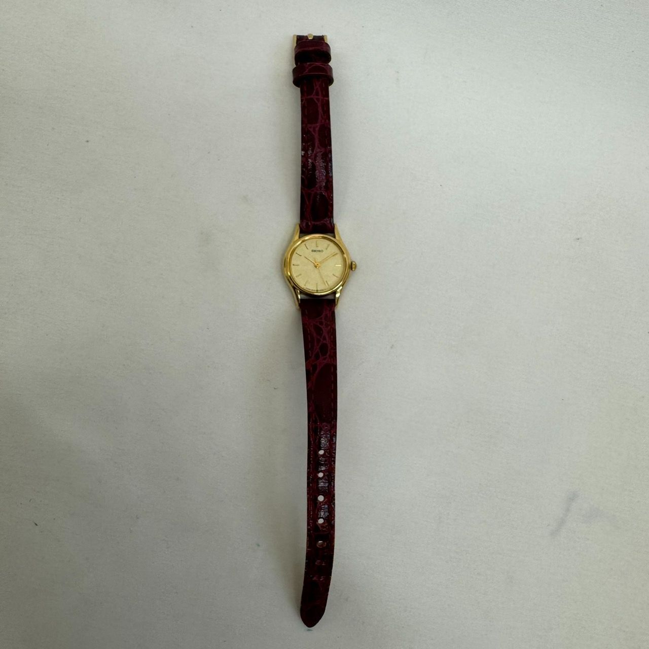 K【中古】セイコー SEIKO 2P21-0A80 クオーツ イエロー文字盤 腕時計
