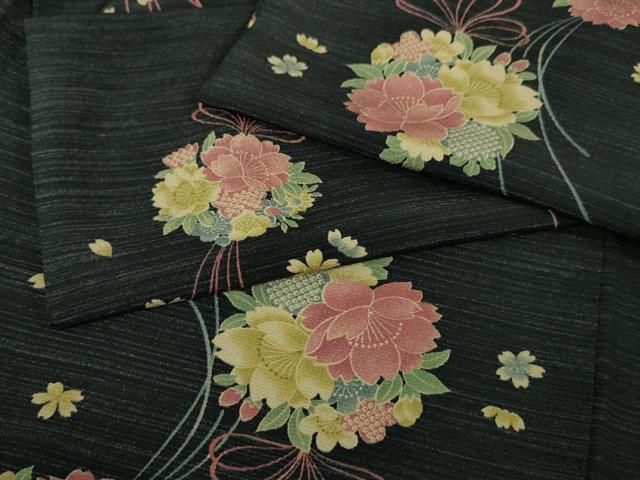 平和屋本店□極上 長羽織 花薬玉 黒地 逸品 DZAA5902kh5 - メルカリ