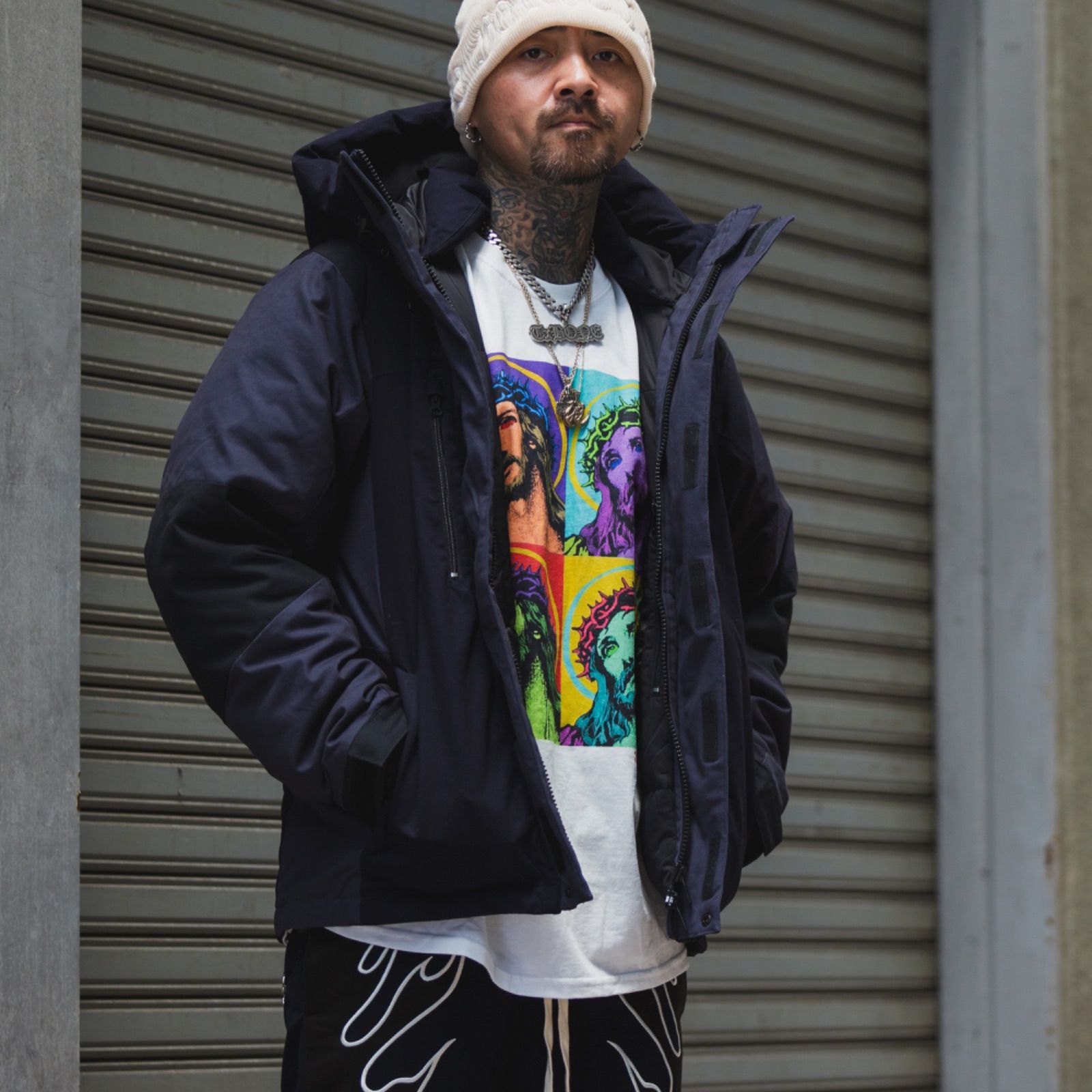 MAYO FORGET ME NOT EMBROIDERY DOWN JACKET - NAVY - メルカリ