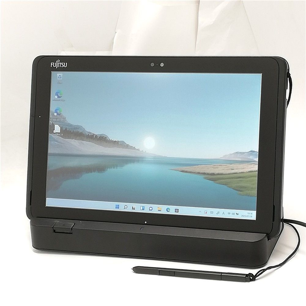 Wi-Fi有 高速SSD搭載 タブレット 富士通 Q508|SE 無線LAN Bluetooth カメラ Windows11 Office済 即使用可 拡張クレードル付