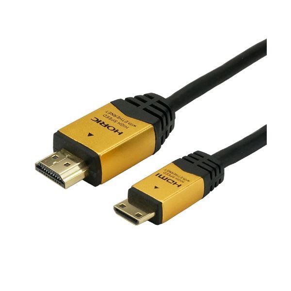 まとめ）HORIC HDMI MINIケーブル 1m ゴールド HDM10-0 - タイシ
