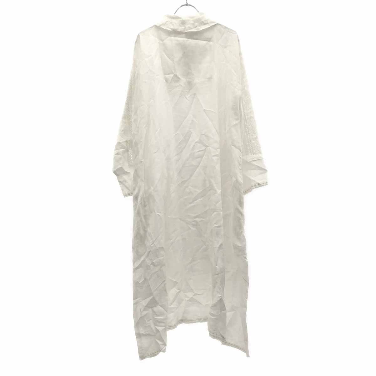 tao COMME des GARCONS タオ コムデギャルソン 22SS レースパネルラミーシャツワンピース TI-O016 ホワイト M