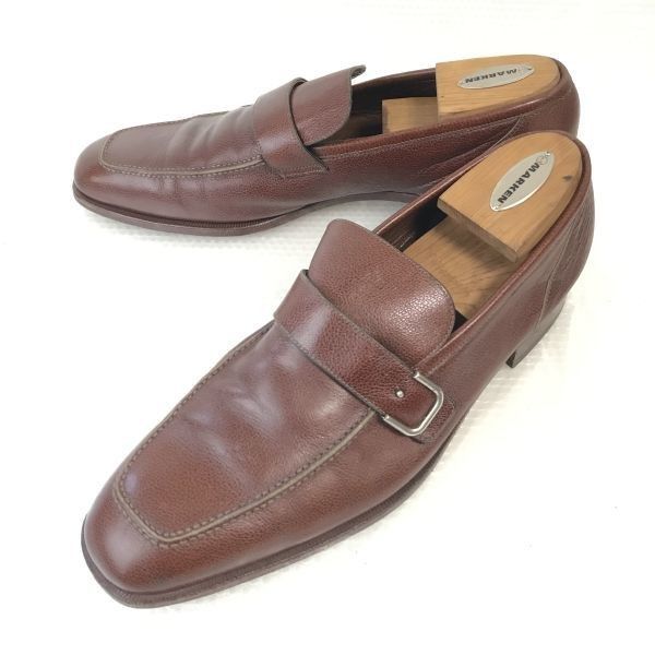 フラテッリロセッティ/fratelli rossetti★本革/モンクストラップ/ローファー【10/28.0-28.5/茶/BROWN】ビジネス/dress shoes◆pD-184<sale>