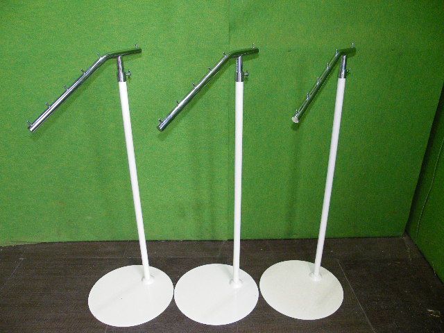 業務用 傾斜ハンガーラック ３台セット 白 E-496