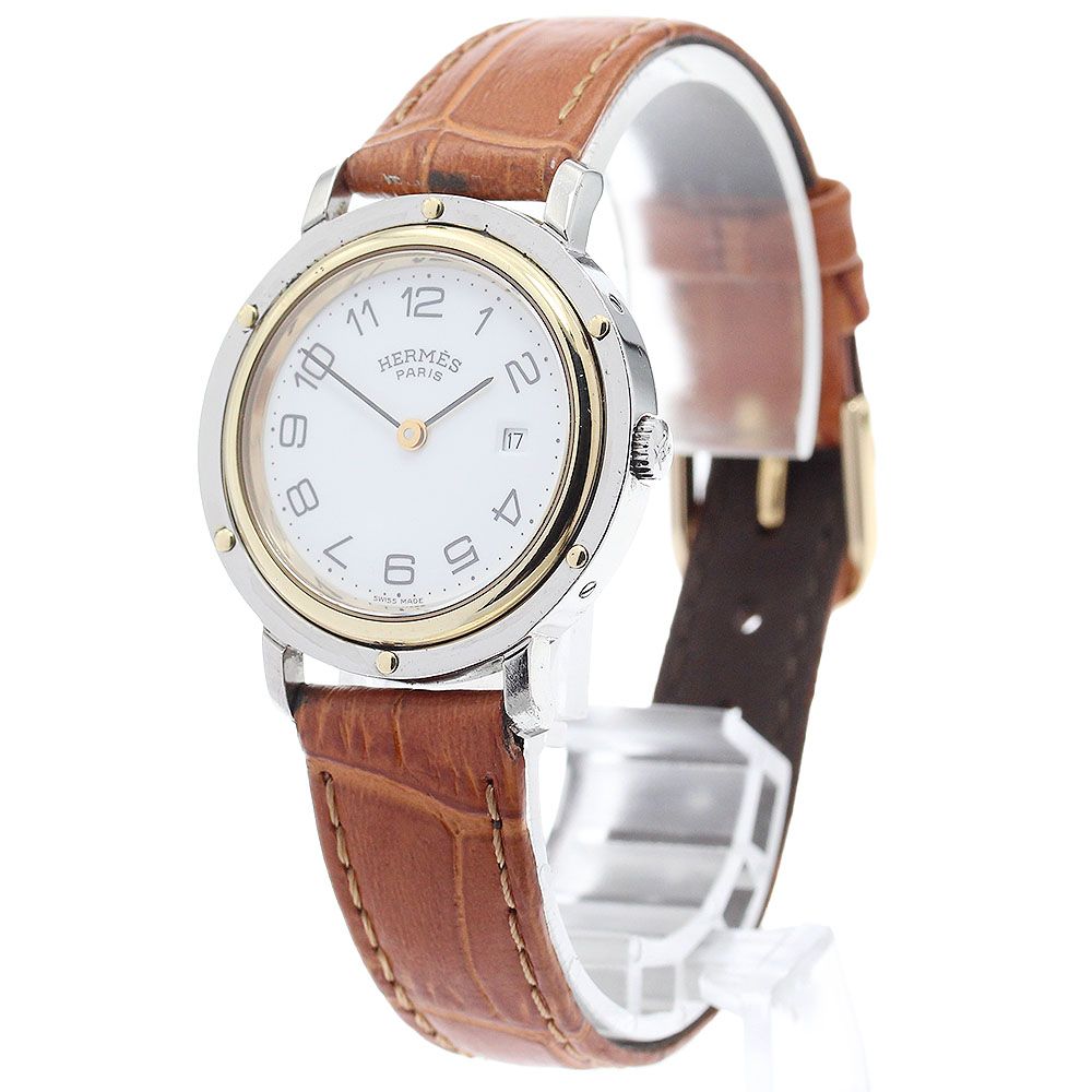 エルメス HERMES クリッパー デイト クォーツ レディース_896955