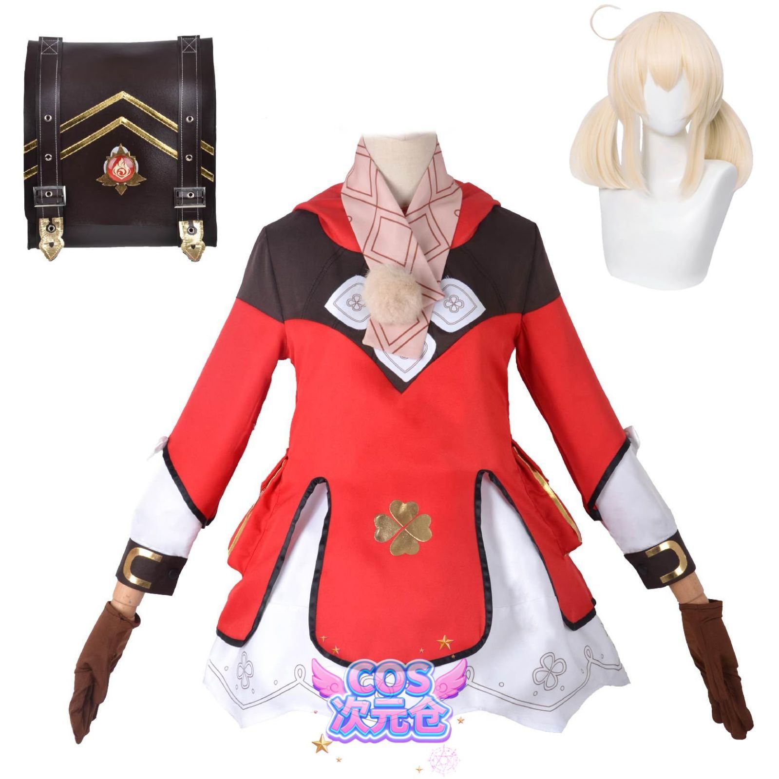 クレー ウイッグ コシャンズ 原神 モンド コスプレ衣装 コスチューム服 仮装 イベント ハロウィン クリスマス 文化祭 変身 ステージ服