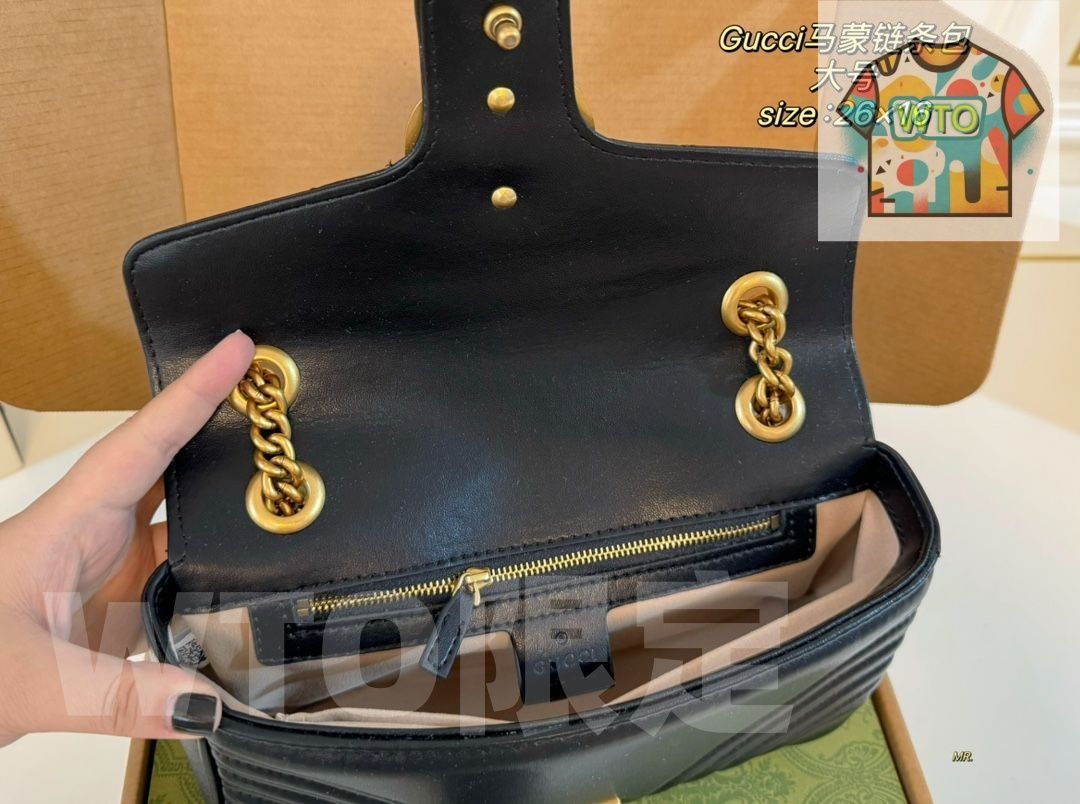 GUCCIグッチGG Marmontミニマモンチェーンバッグ、ハンドバッグ