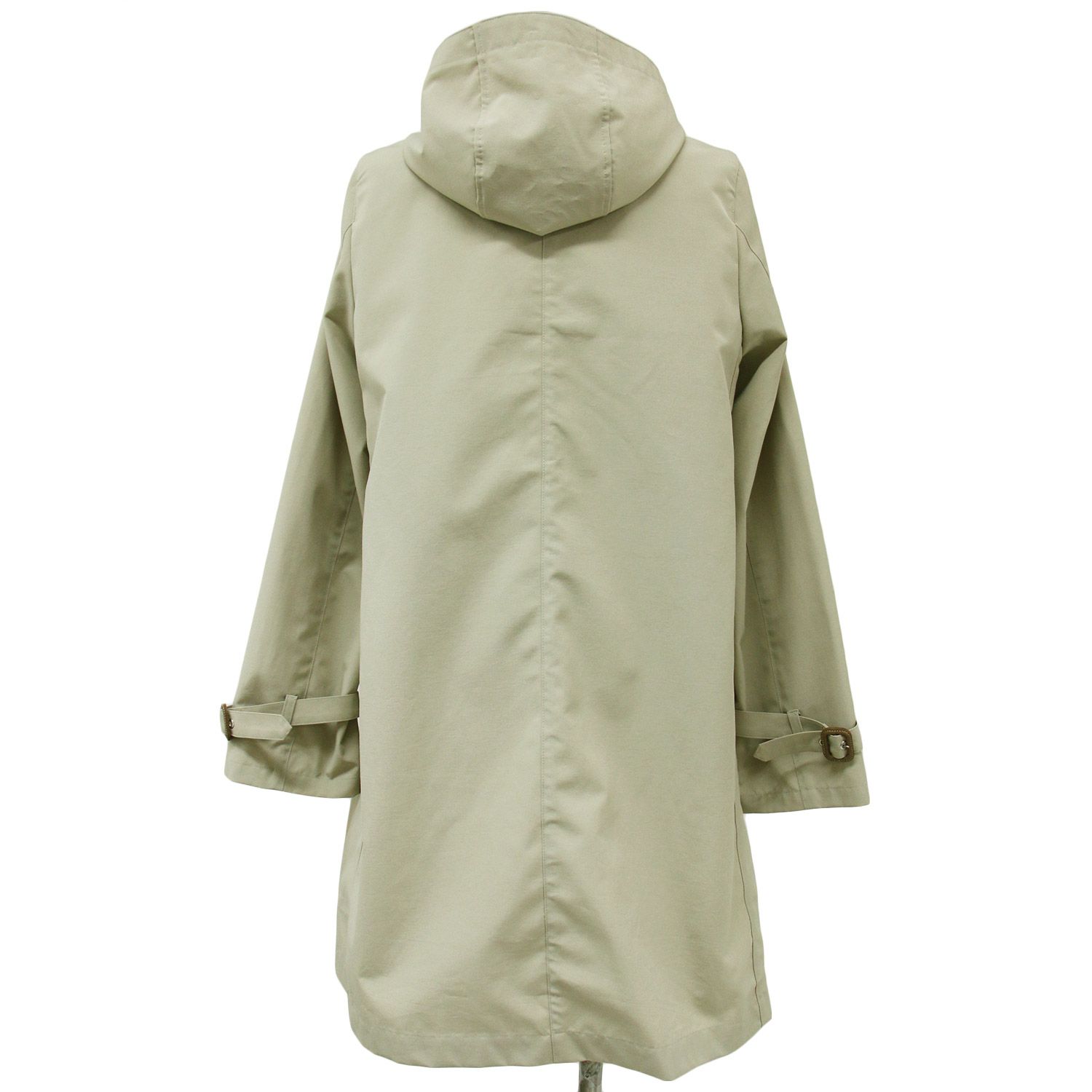 美品 Traditional Weatherwear コート ロング ベージュ 34(XS) フード付き DELVINE デルヴィン アウター  スプリングコート きれいめ シンプル カジュアル【レディース】