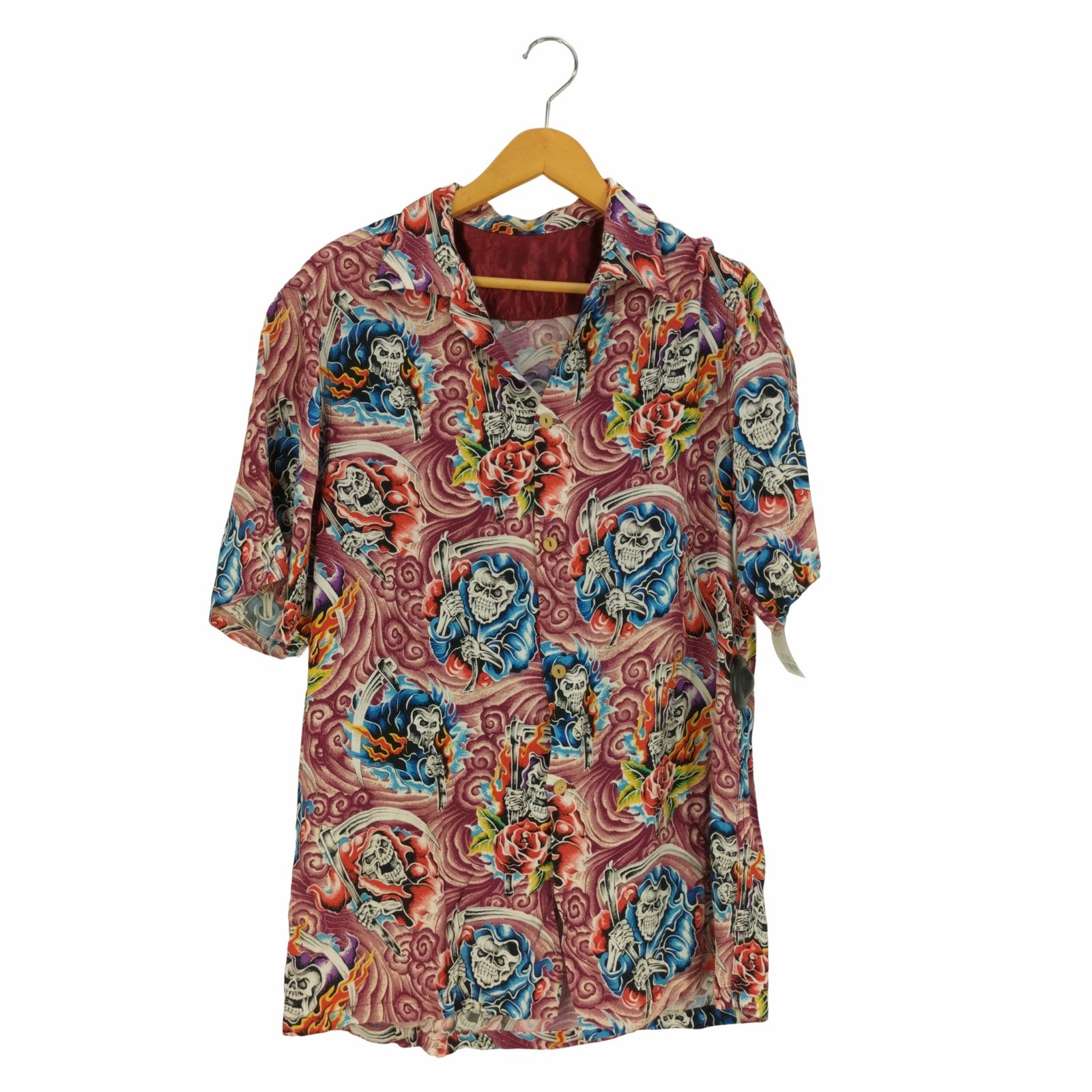 ヒステリックグラマー HYSTERIC GLAMOUR スカル レーヨンアロハシャツ 