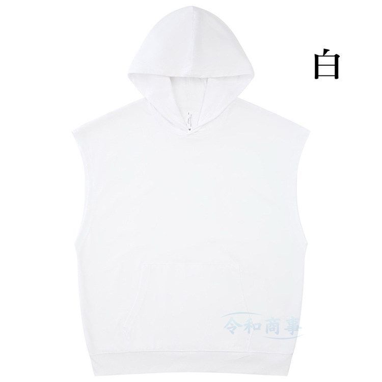 ella_selectshop完売品　フード付きノースリーブパーカー（ホワイト） ella_selectshop完売品 フード付きノースリーブパーカー