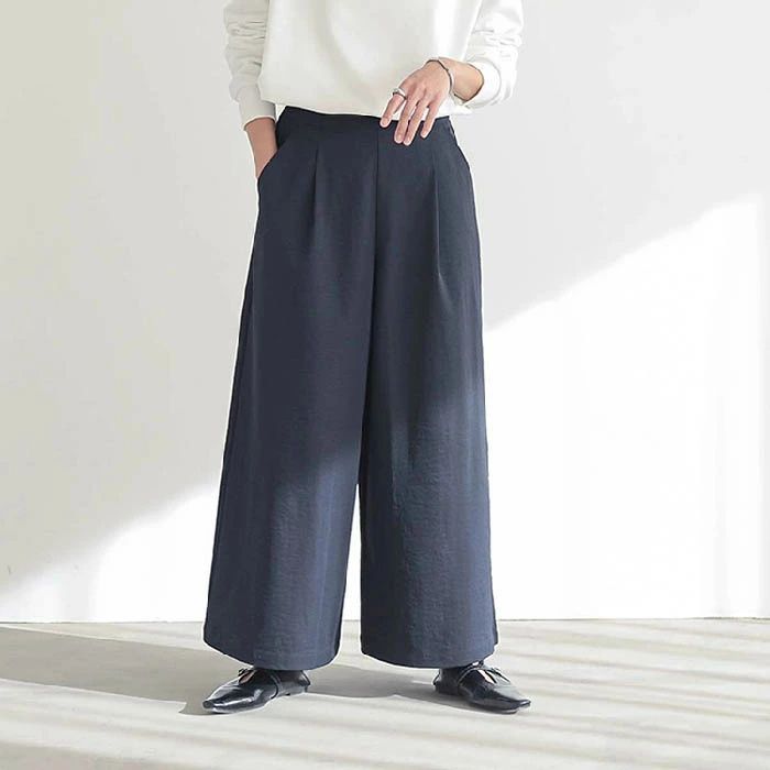 未使用 ワイドパンツ レディース スカンツ リラックスパンツ