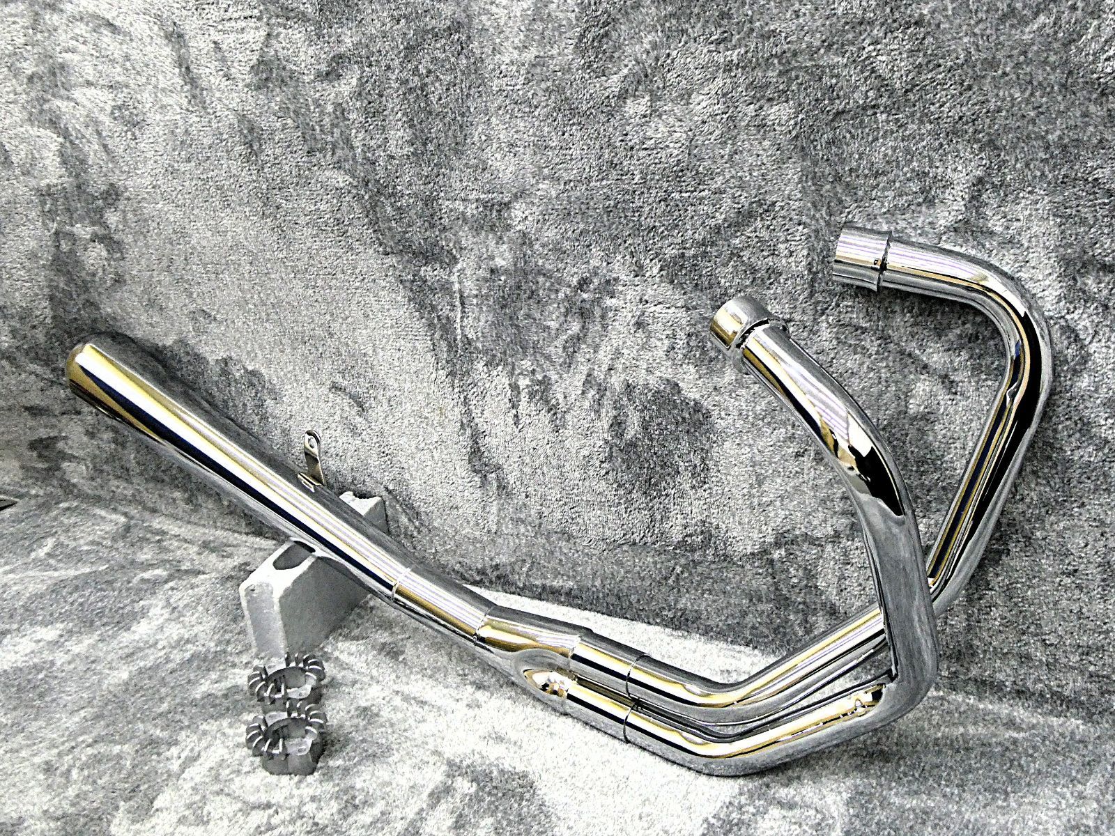 ホーク2 クロス メガホン マフラー TN鉄 メッキ CB250T CB400T