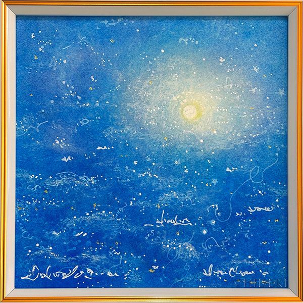 抽象画パステルアート 月光