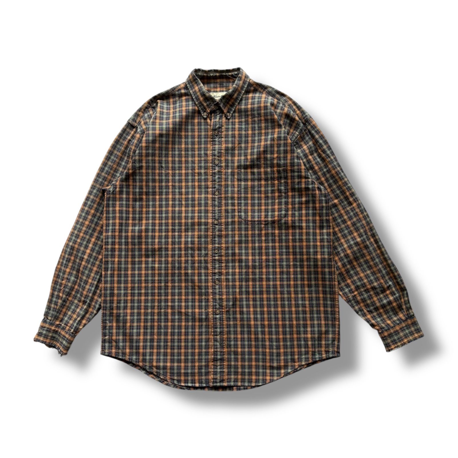 00s Eddie Bauer チェックシャツ 長袖シャツ ブラック×グレー 00s Eddie Bauer チェックシャツ 長袖シャツ グレー×ブラック