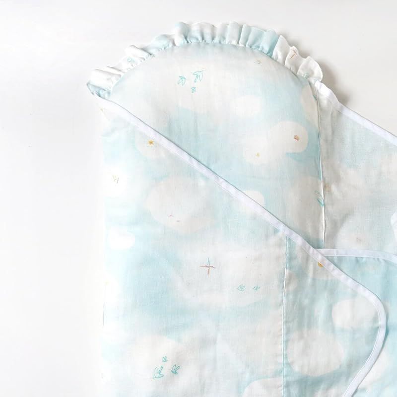 10mois ディモワ NAOMI ITO わたガーゼたまごマットおくるみ CLOUD UNRYU コットンとポリエステル 0