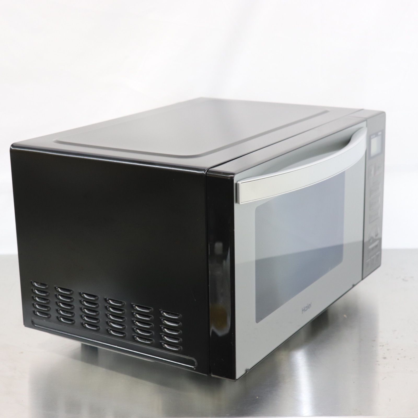 17N【極美品】早い者勝ち☆Haier ヘルツフリー電子レンジ シルバー送料無料