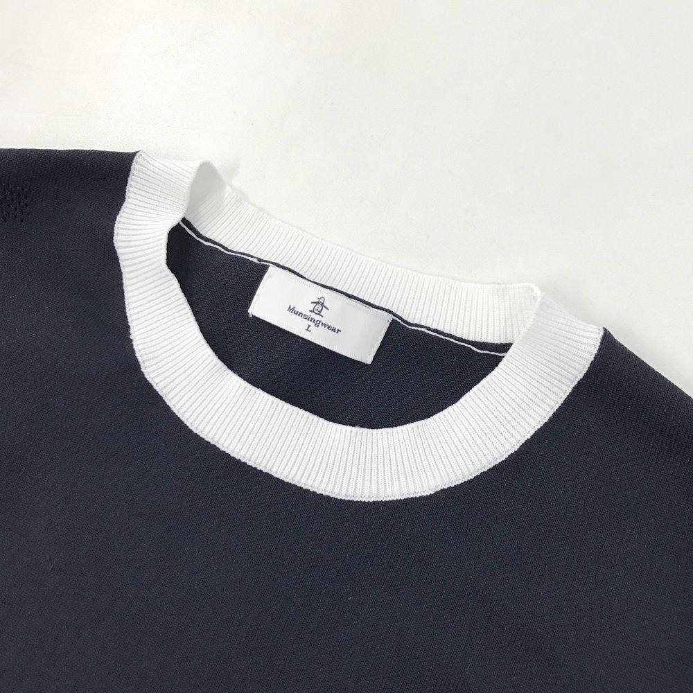 サイズ：L MUNSING WEAR マンシングウェア ベスト ネイビー系