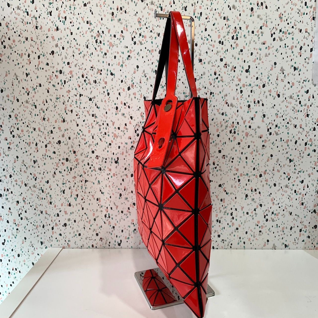 BAO BAO ISSEY MIYAKE バオバオ イッセイミヤケ トートバッグ レッド