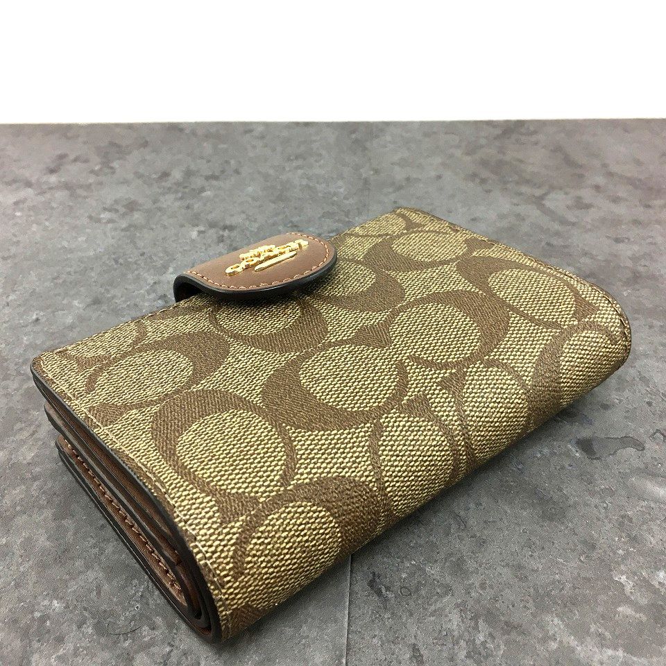 送料込み！ 未使用品 COACH ミディアムウォレット C0082 ブラウン 420  