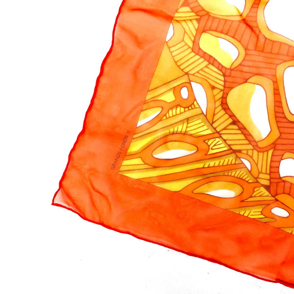 HERMES エルメス スカーフ/カレ90 深海/魚/GRANDS FONDS/シルク