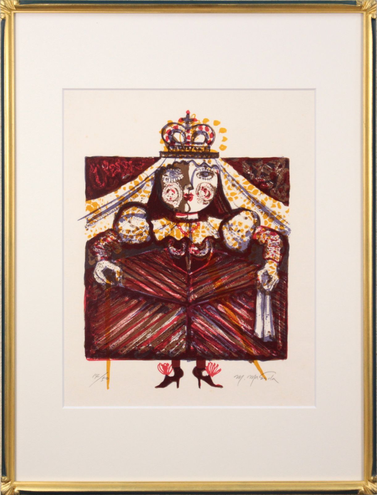 増田 誠『女王』リトグラフ【真作保証】 絵画 増田 誠 リトグラフ 版画『女王』【真作保証】 絵画 - 北海道