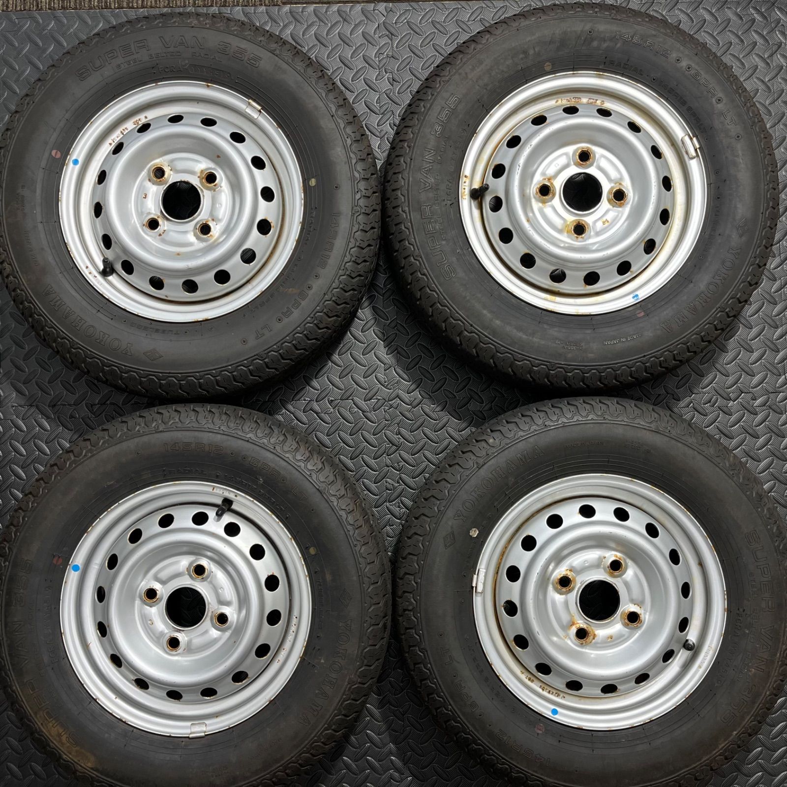 19年製 145R12 6PR LT ヨコハマ スーパーバン355 キャリィ 夏タイヤ