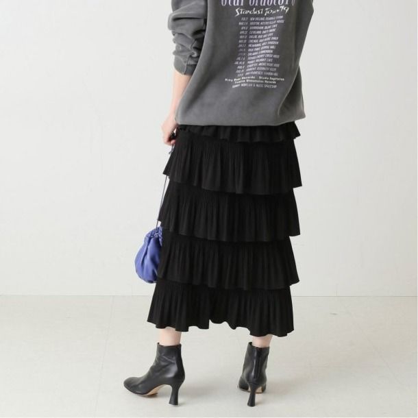 JOURNAL STANDARD ティアードプリーツスカート size 36 JOURNAL STANDARD ミニプリーツティアードスカート ブラック 36