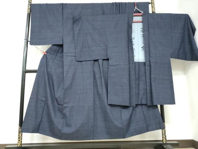 平和屋着物●男性 本場結城紬 重要無形文化財 アンサンブル 長羽織 100亀甲 総詰め 正絹 DAAW5811ud