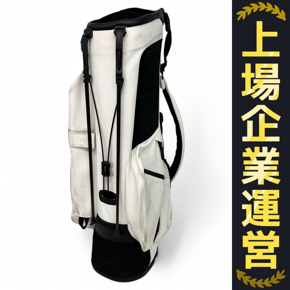 ベゼルゴルフ スタンドキャディバック ホワイト 中古品 VESSEL