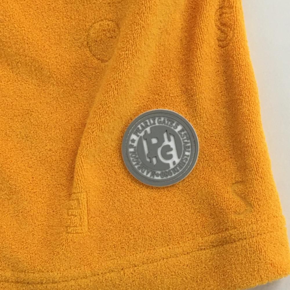 PEARLY GATES パーリーゲイツ　総柄　スカート　0サイズ オレンジ PEARLY GATES パーリーゲイツ スカート 白×オレンジ×グリーン