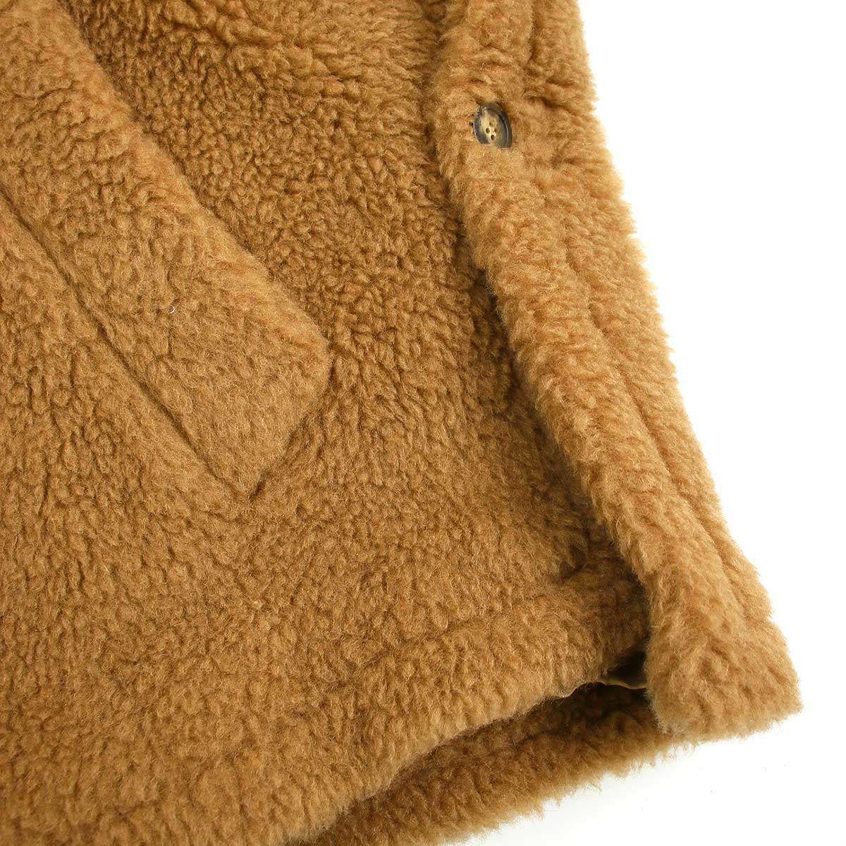 MaxMara マックスマーラ 23AW TEBE ティディベアケープジャケット 32.643.131 キャメル F IT3V77AOOGBT Max Mara(マックスマーラ) ポンチョ レディース テディベア ケープ