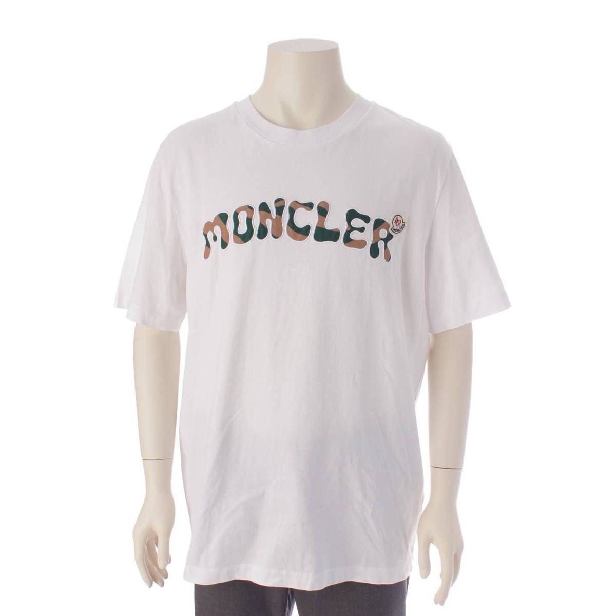 モンクレール 23SS ユニセックス Tシャツ ロゴ 刺? 迷彩 カモ柄 