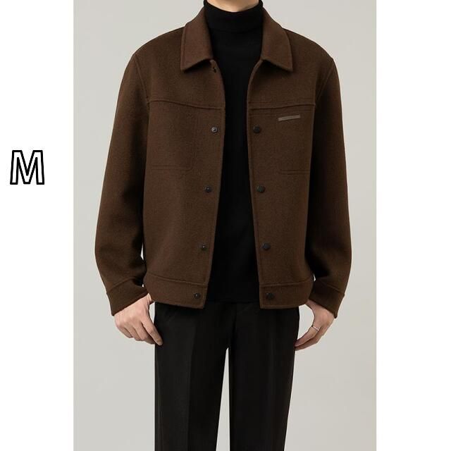 [M]秋冬 コーデ メンズ 服 シンプル ファッション オシャレ 大人 かっこいい 大きいサイズ ストリート 紳士服 ウール ジャケット アウター カジュアル ライト ハイエンド トップス