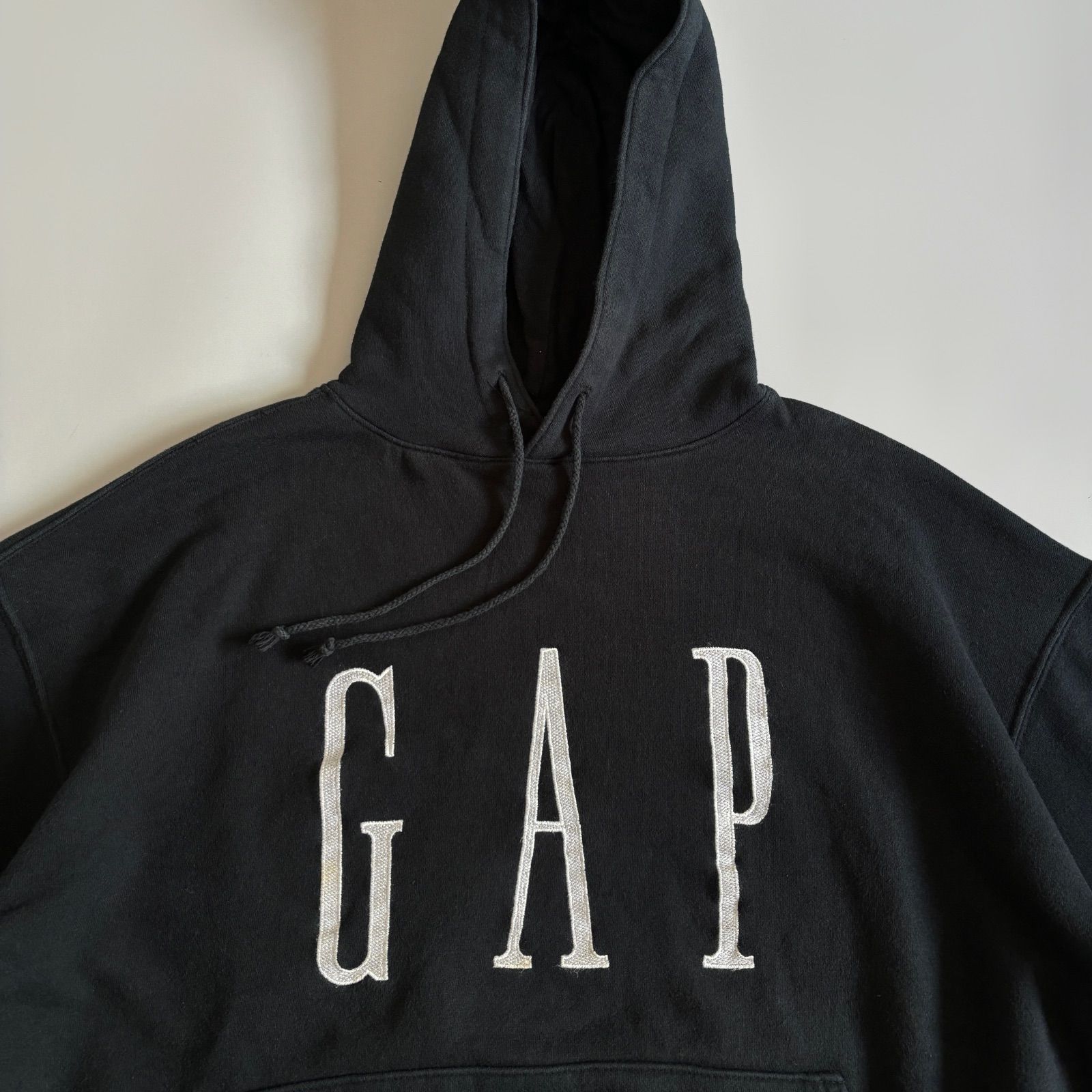 90's OLD GAP オールド ギャップ ロゴ刺繍 パーカー 裏起毛 M OLD GAP