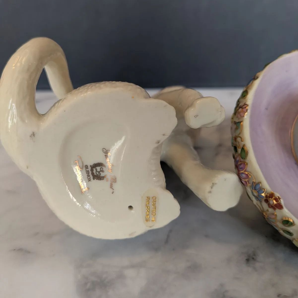 訳あり品 LENOX レノックスペルシャ猫 陶器 置物 キャット 24K 鞄