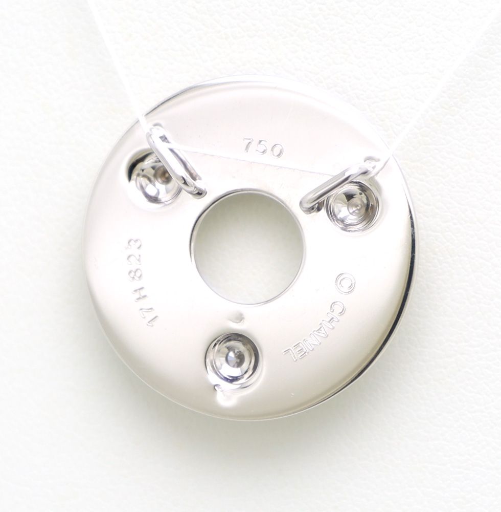 楠本質店 元住吉 シャネル K18WG スリーシンボル ペンダントトップ 1Pダイヤ カメリア クローバー