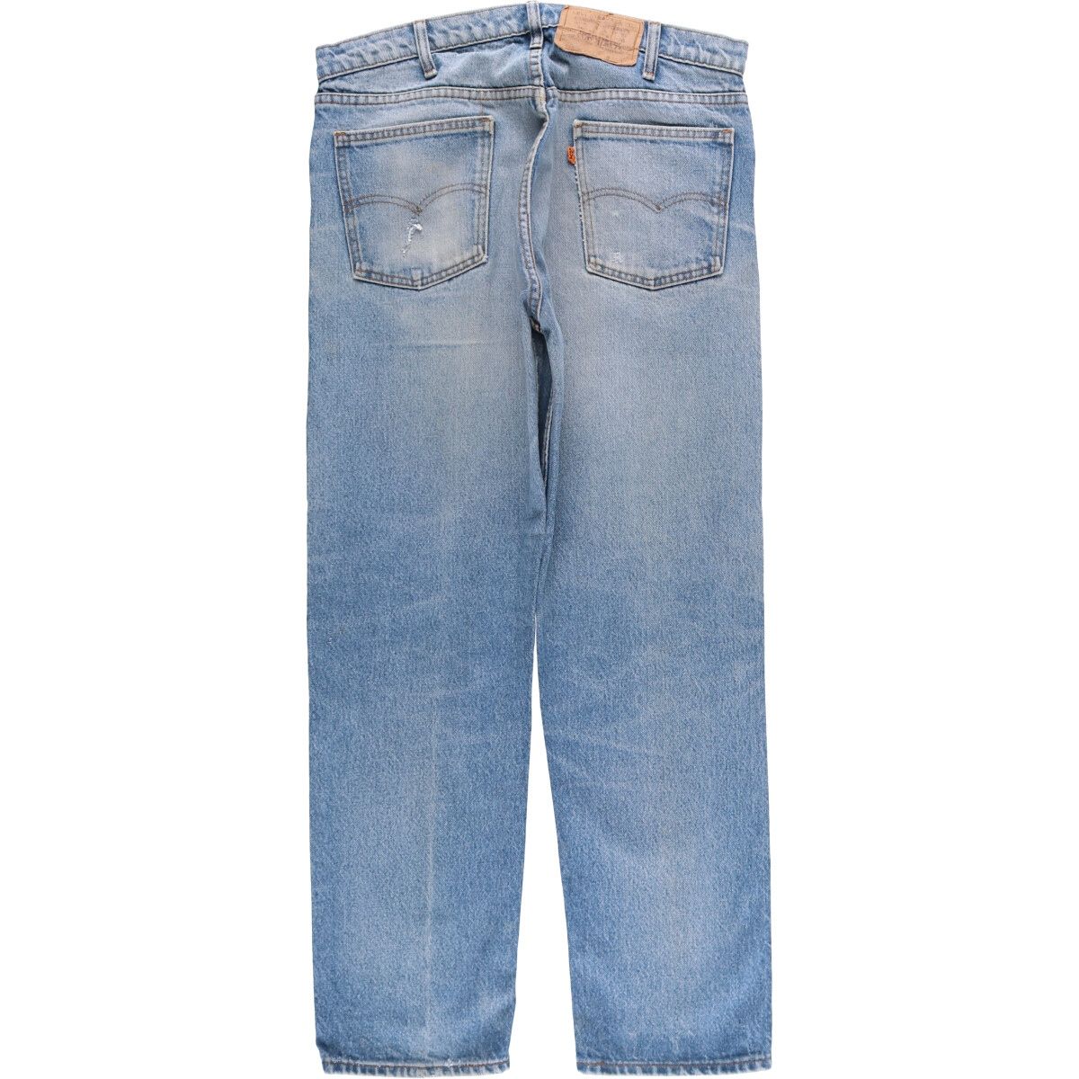 オレンジタブ テーパードデニムパンツ