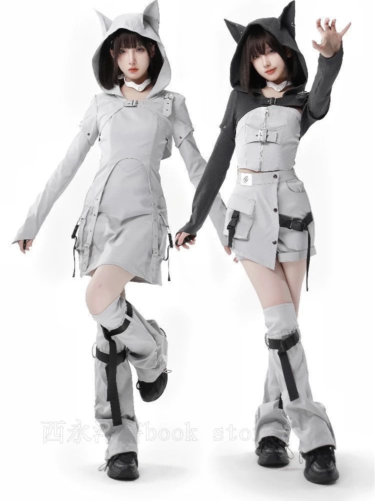 セットアップ 白 黒 モノトーン サブカル 服 y3k サイバー系 パンク 地雷 ジャージ 天使界隈 サイバー パンク ジャージ ゲーミング ハーフジップ トップス 悪魔界隈 レッグ