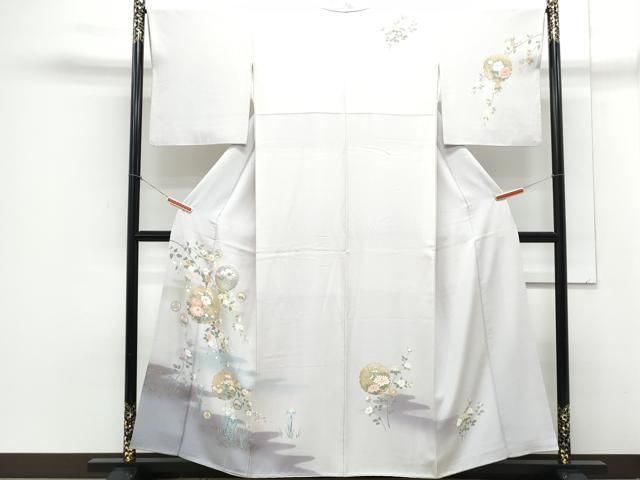 平和屋着物○訪問着 雪輪花文 暈し染め 金彩 正絹 逸品 CAAY9406th