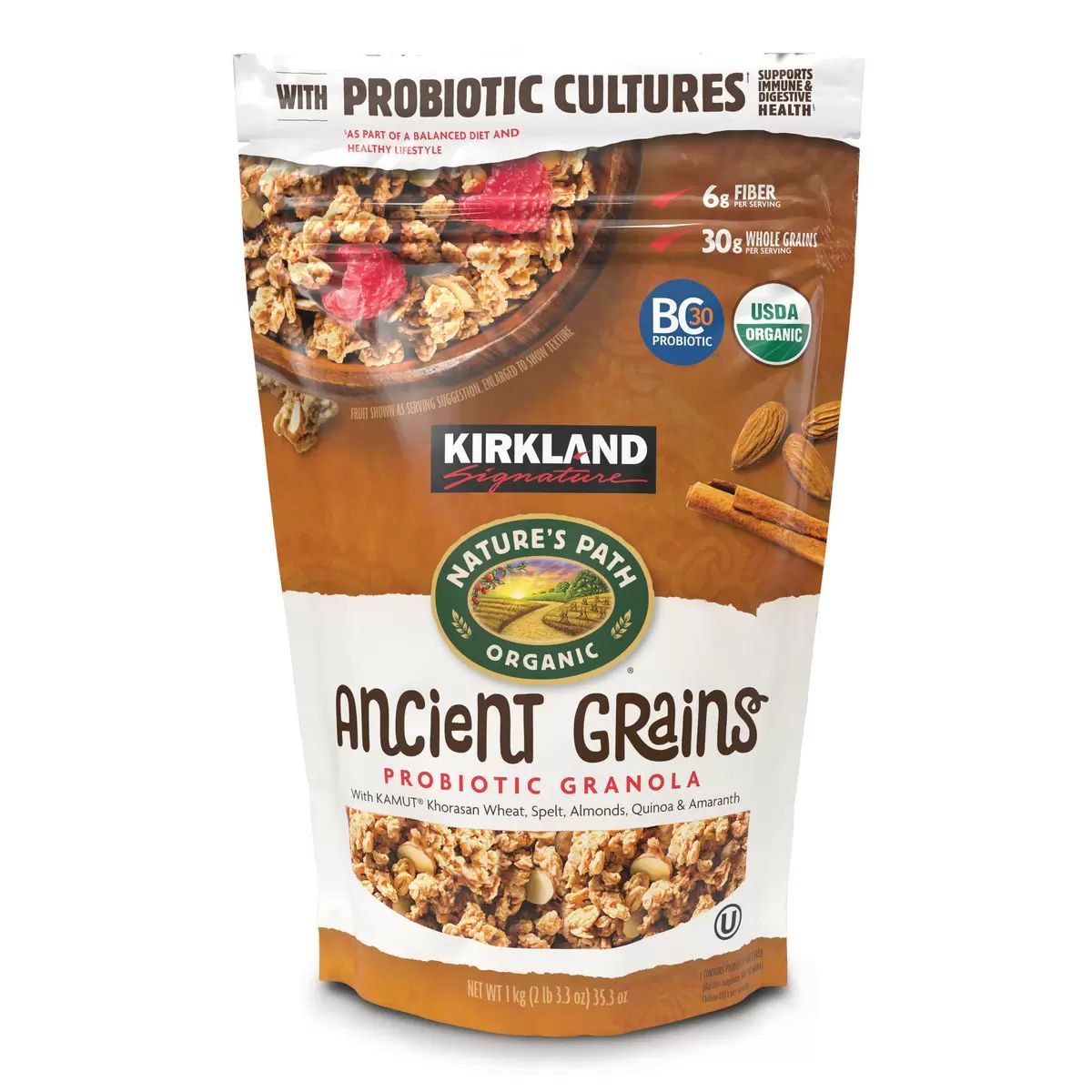 カークランドシグネチャー オーガニック プロバイオティック グラノーラ 1kg Kirkland Signature Organic