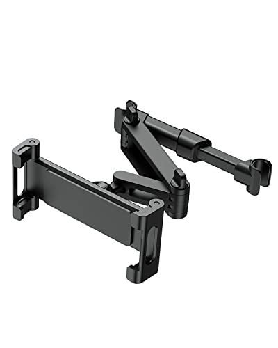 伸縮式 YFFSFDC 車載ホルダー タブレットホルダー スマホ ホルダー ヘッドレスト ホルダー スマホホルダー 後部座席用 伸縮式アームスタンド 360度回転 充電ホール付 簡単取付 14-26cm インチ全