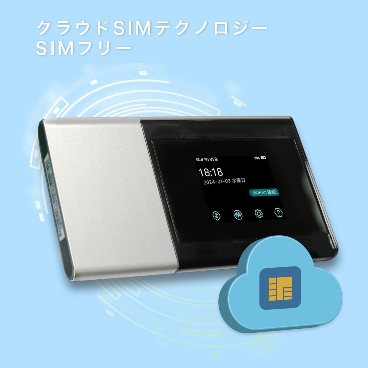 Macaroon SE U2A モバイルルーター ポケットwifi simフリー WI-FI ルーター 12GB 1年間有効 4G LTE Pay  As You Go 無線 携帯 3大キャリア対応 契約不要 月額費用無し 端末買い切り150カ国以上で利用可能【