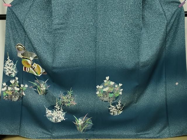 平和屋着物○池坊保子 訪問着 友禅 草花文 正絹 逸品 CAAV6507vf 特選