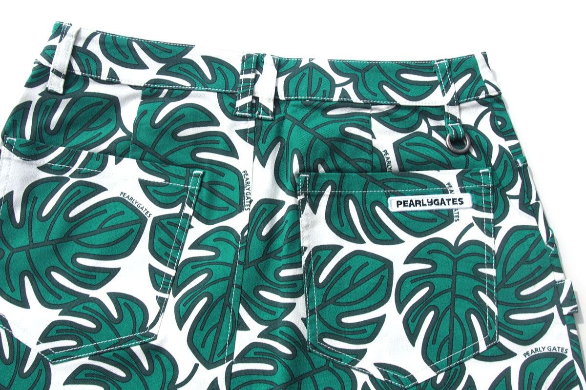 ｜ ｜パーリーゲイツ｜pearly gates｜モンステラボタニカル ゴルフスカート｜055-0134520｜レディースゴルフウェア｜1 スカート レディースウェア ゴルフ