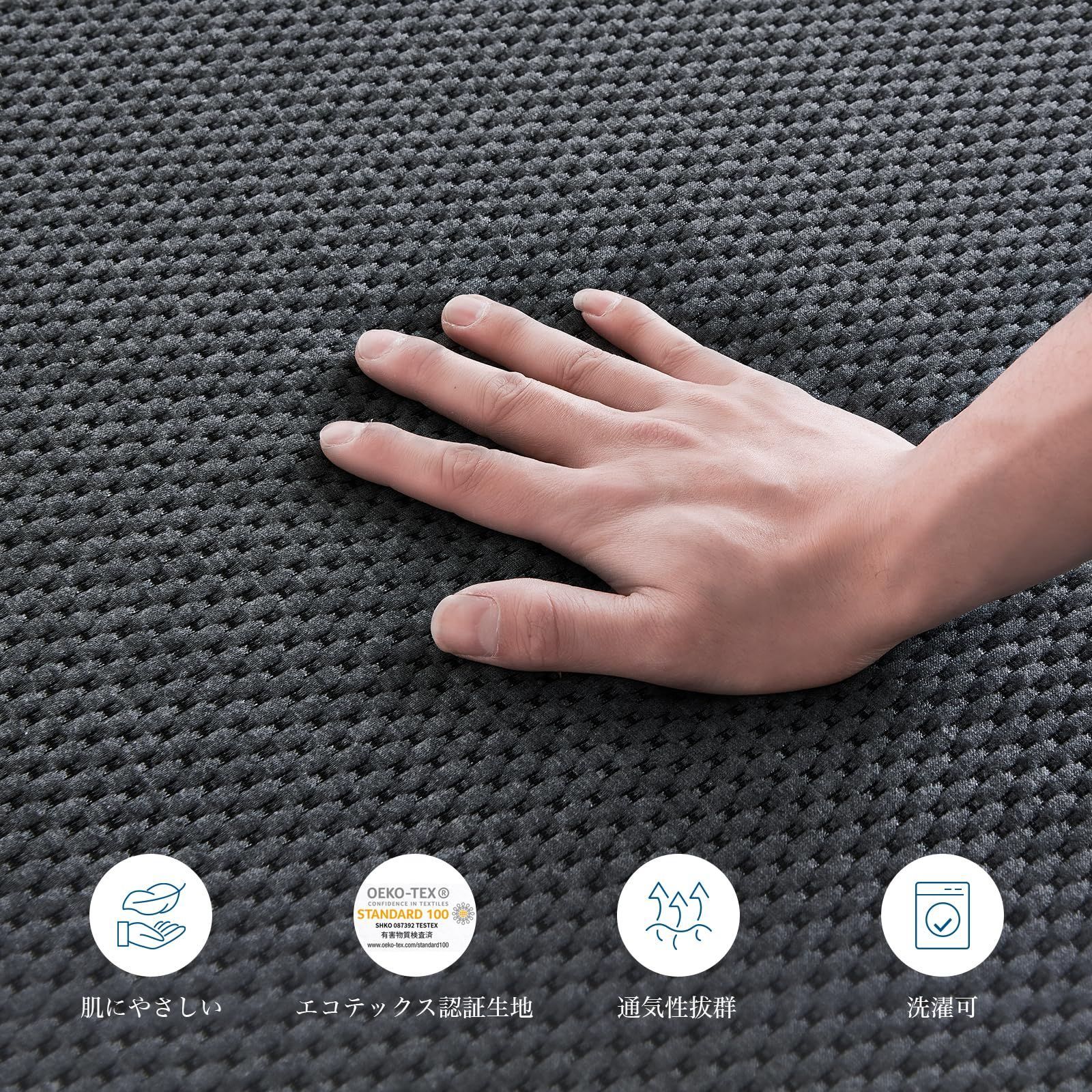 Inofiaマットレス シングル 高反発マットレス 三つ折 厚10cm 折りたたみマットレス 凸凹加工 敷布団 抗菌防臭加工 洗濯 な側地 肩や腰の悩み対策 圧縮梱包 高密度ウレタン 持ち運び便利