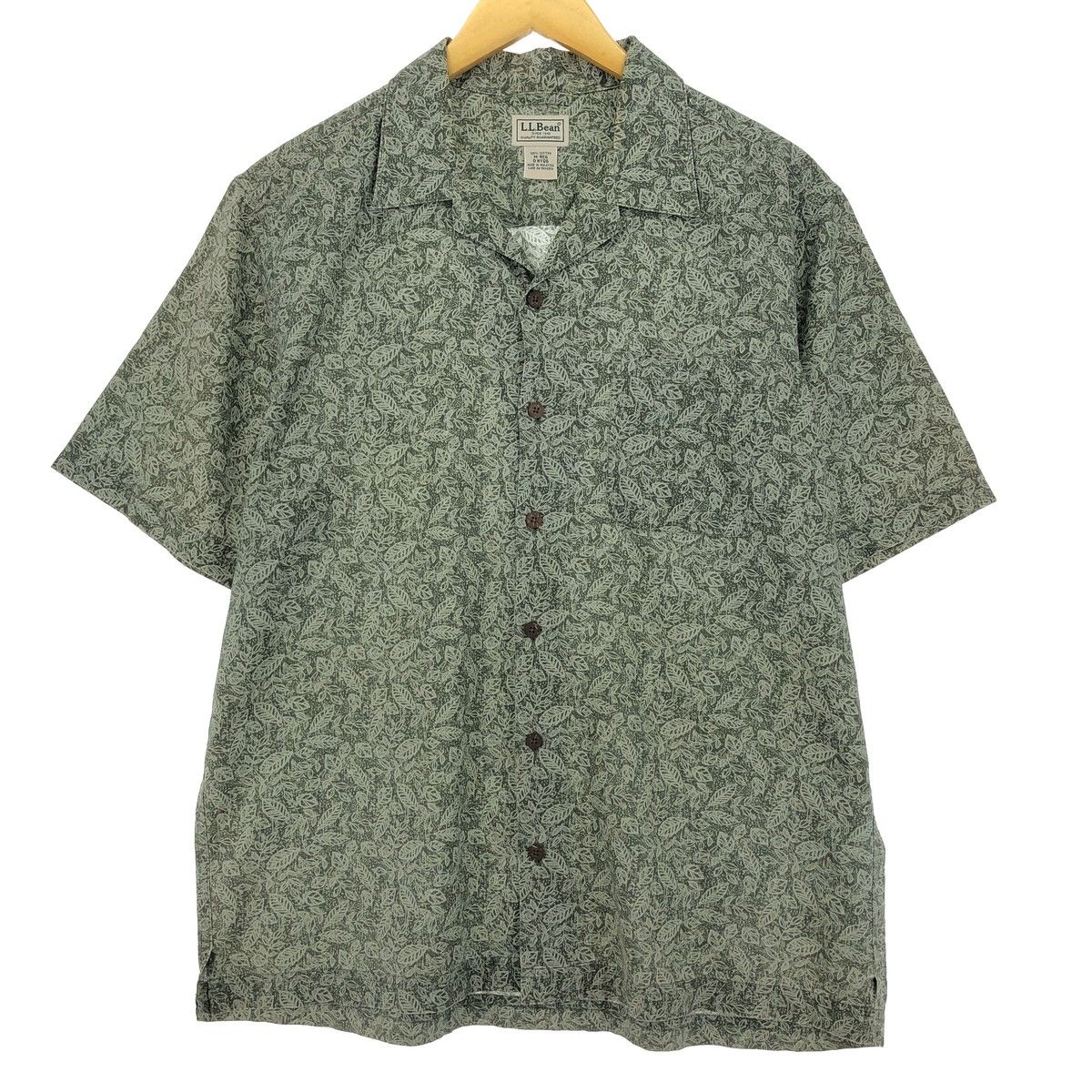 古着 00年代 エルエルビーン L.L.Bean 総柄 オープンカラー ハワイアンアロハシャツ メンズM /eaa448586 【中古】/eaa448586