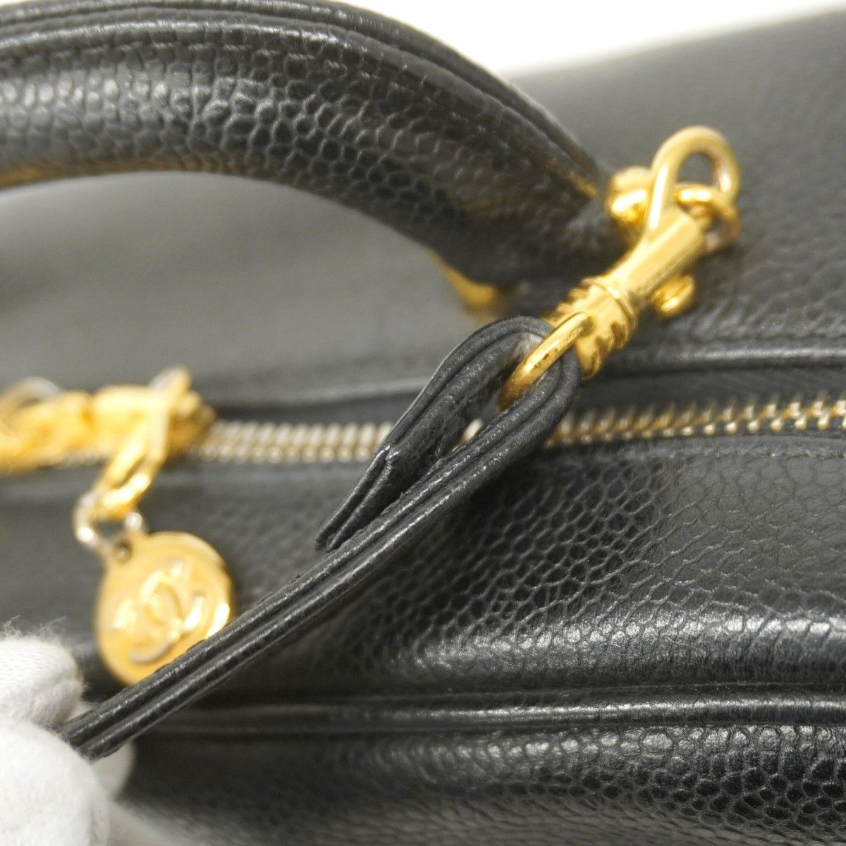 5ib2546-h シャネル バニティバッグ キャビアスキン ブラック ゴールド金具 レディース DECORATOM_COM_BR