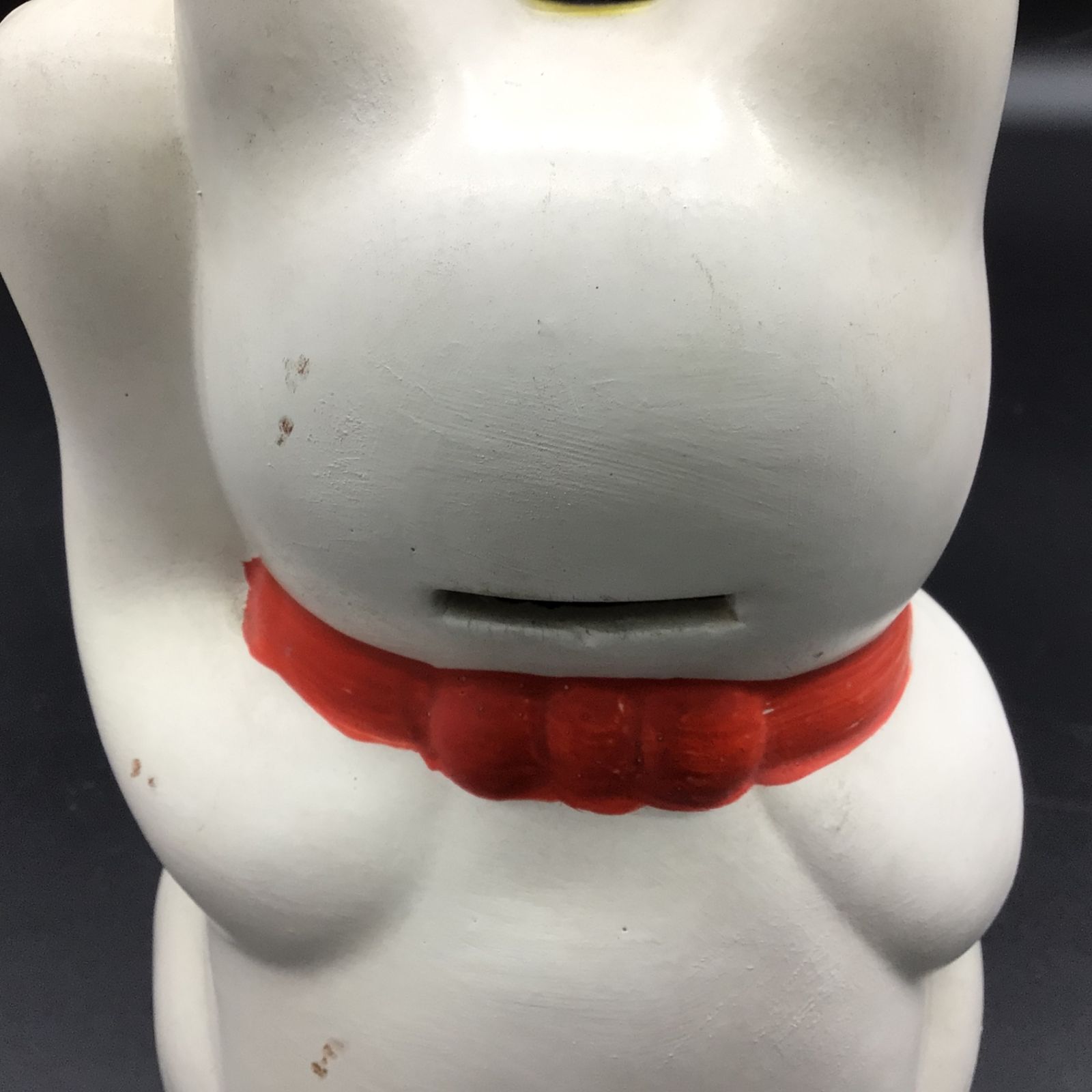 1497 招き猫 左手上げ 百万両 置物 貯金箱 高さ約25cm 昭和レトロ